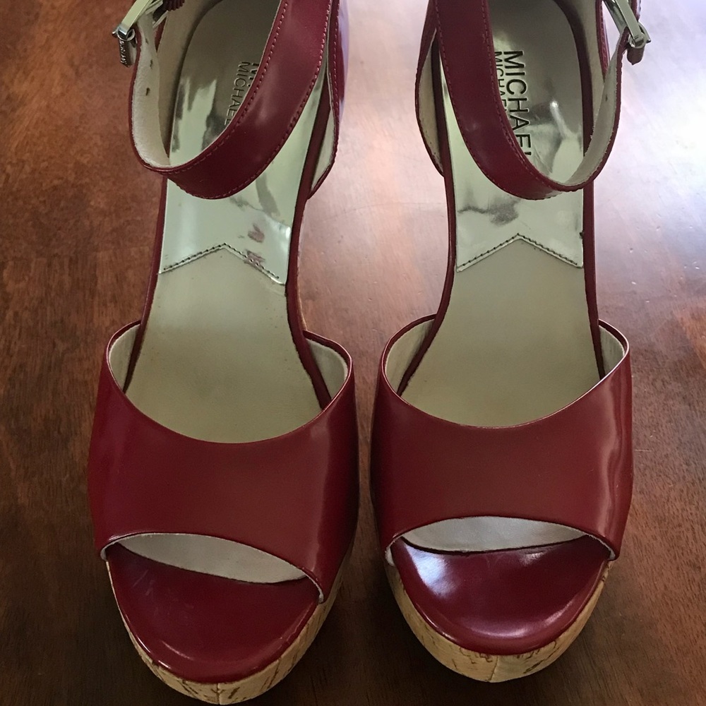 Michael Kors red wedges